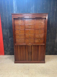 Louvered-Door Cabinet in Walnut, circa 1900