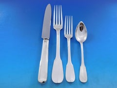 Louvois by Puiforcat France Sterling Silver Flatware Set Service 175 pcs Dinner