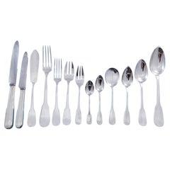 Louvois by Puiforcat France Sterling Silver Flatware Set Service 175 pcs Dinner