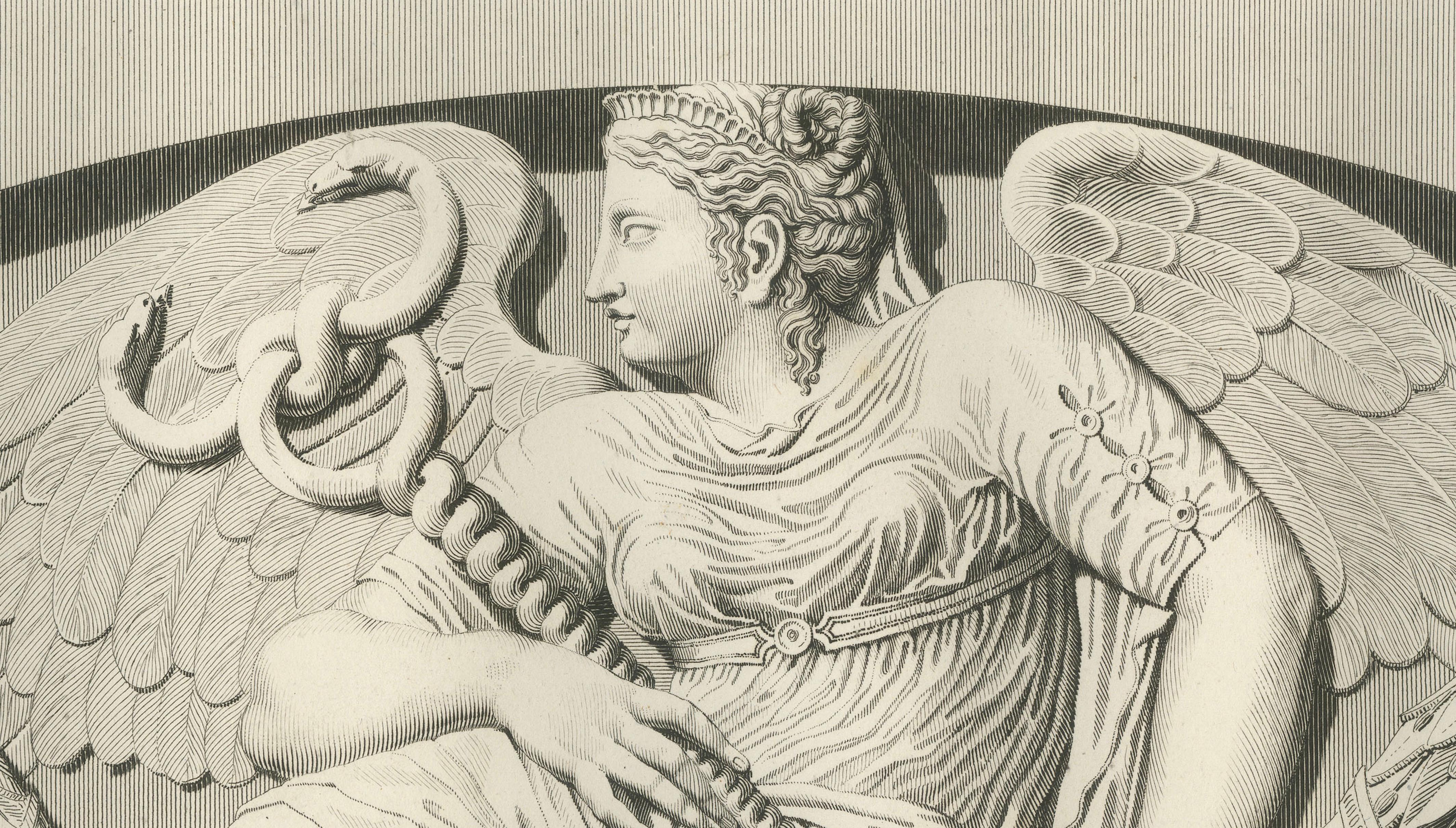 Louvre Architectural Bas-Relief Engravings Pair, French Neoclassical Plates 1803