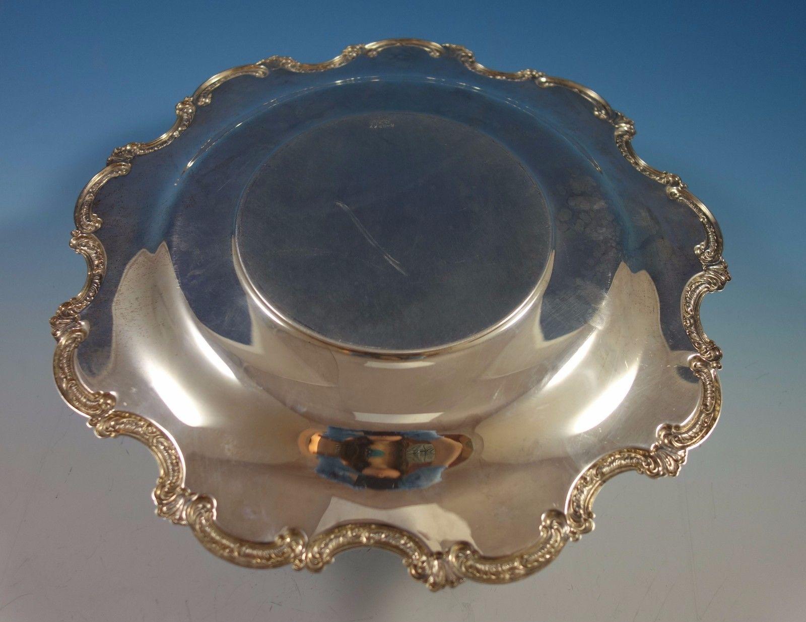 Louvre by Wallace Sterling Silver Sandwich Plate #4296-9 In Good Condition In Big Bend, WI