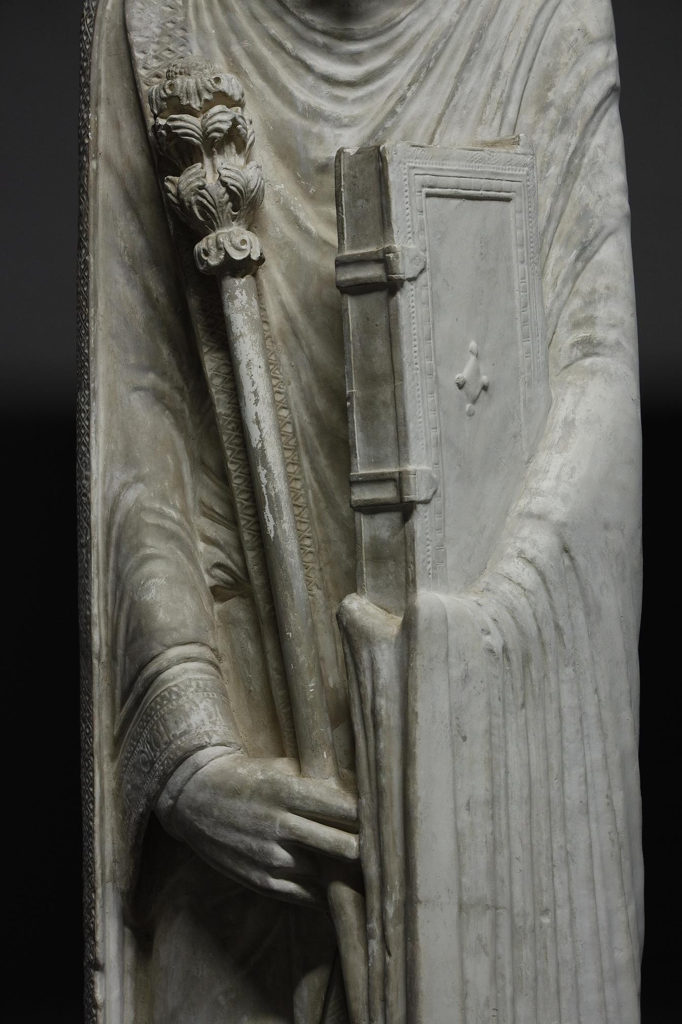 Plaster Louvre Cast, after the original column sculpture of Notre-Dame de Corbeil