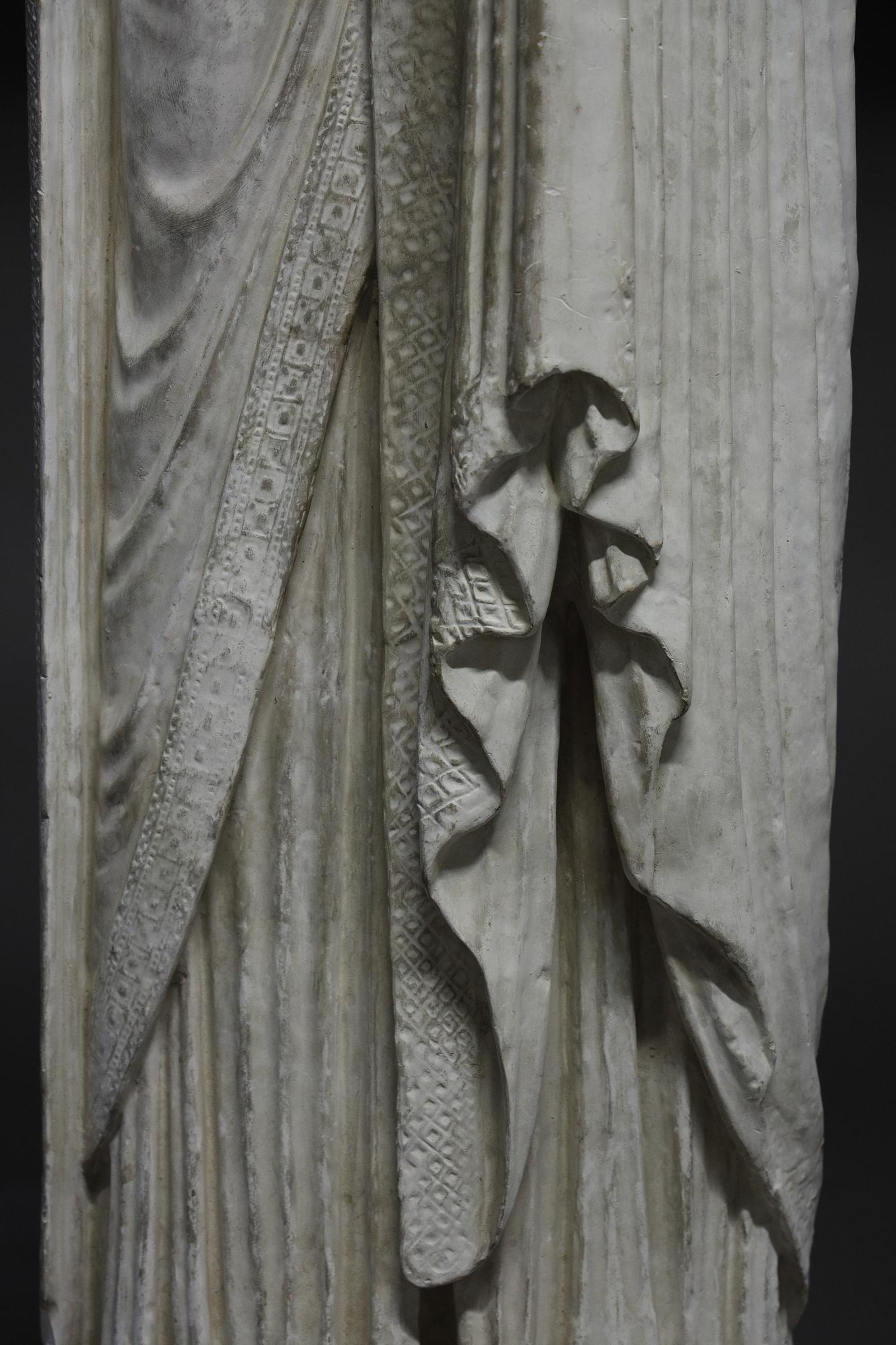 Louvre Cast, after the original column sculpture of Notre-Dame de Corbeil 2