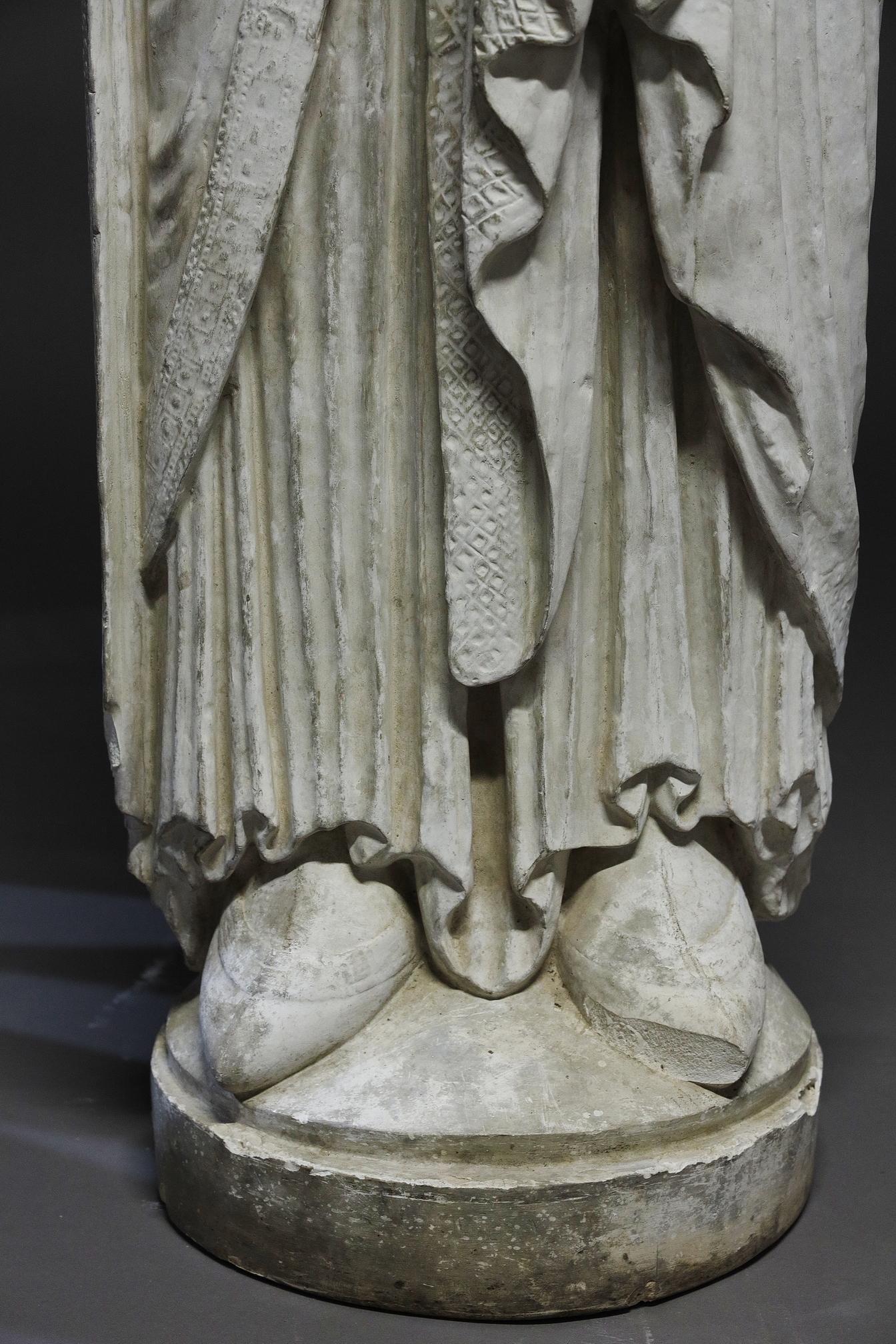 Louvre Cast, after the original column sculpture of Notre-Dame de Corbeil 3