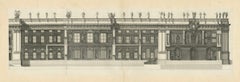 Fassade des Louvre Grande Galerie - Antiker Architekturstich, Marot um 1670