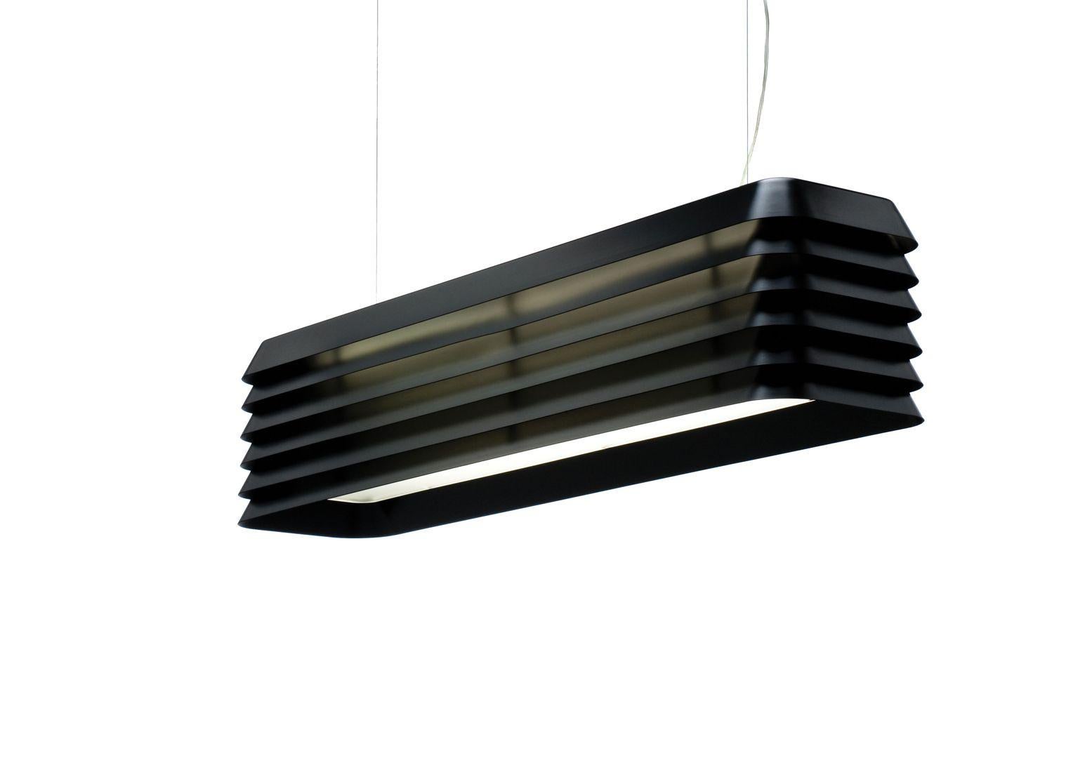 British Louvre Light S1 Pendant Anondised Black by Established & Sons For Sale