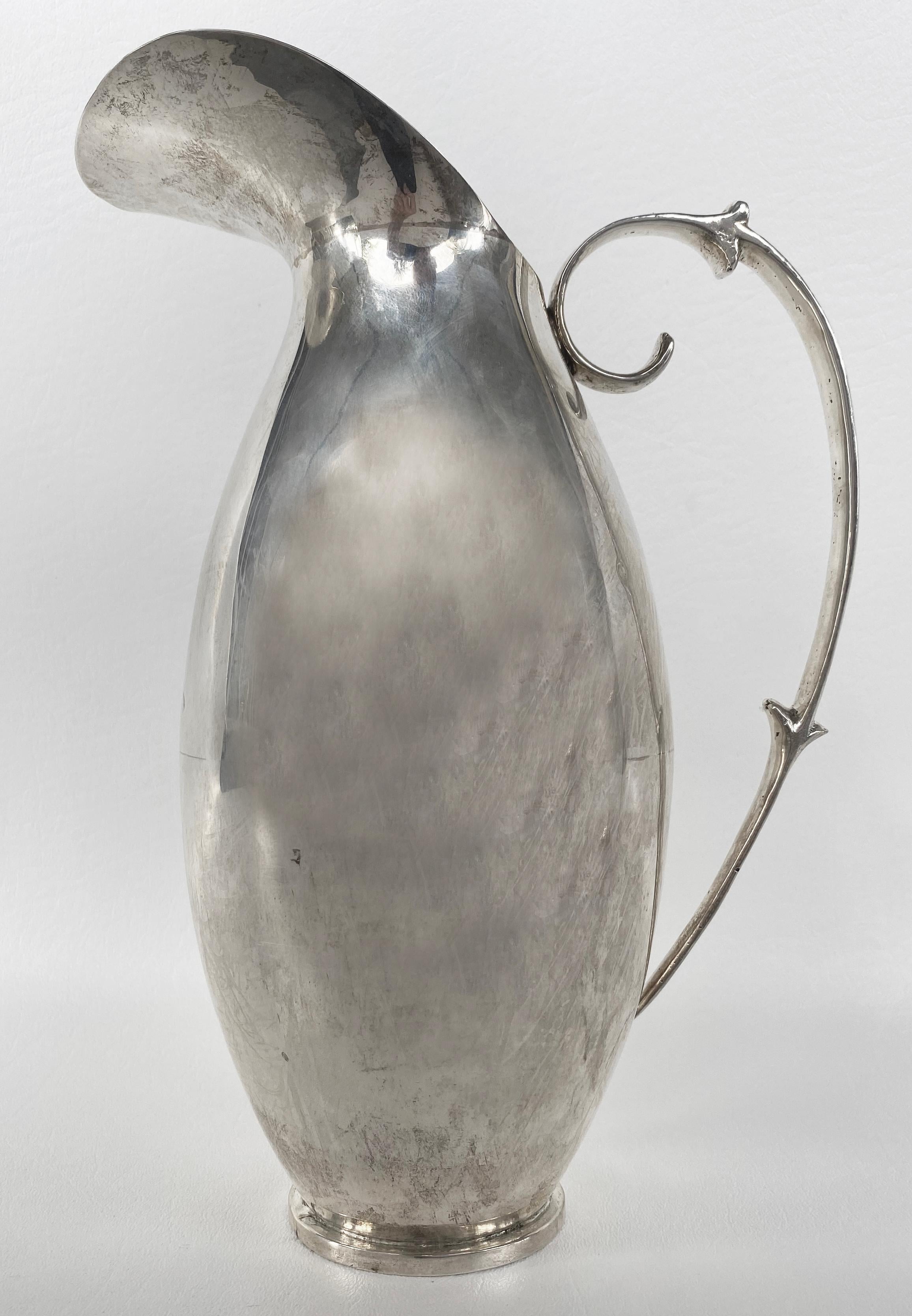 Louvre Mark Sterling Silver Water Pitcher, Early 20th Century  6