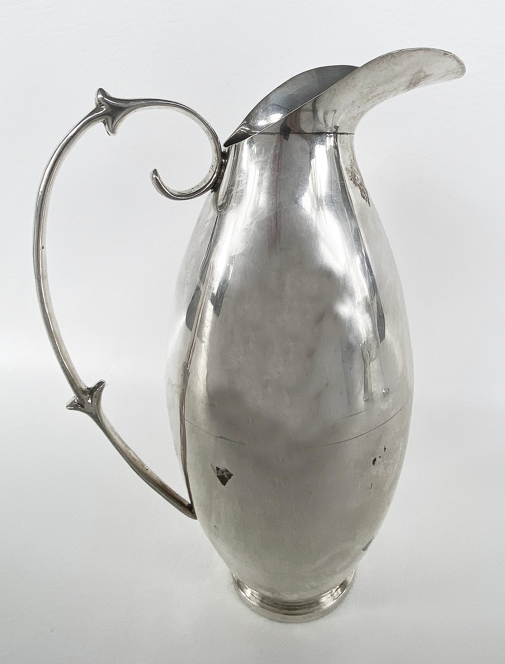 Louvre Mark Sterling Silver Water Pitcher, Early 20th Century  2
