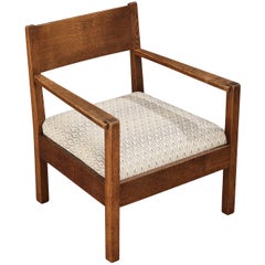 Fauteuil Art déco hollandais en Oak Oak