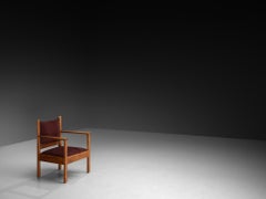 I.O.V. Oosterbeek Fauteuil Art Déco hollandais en chêne massif