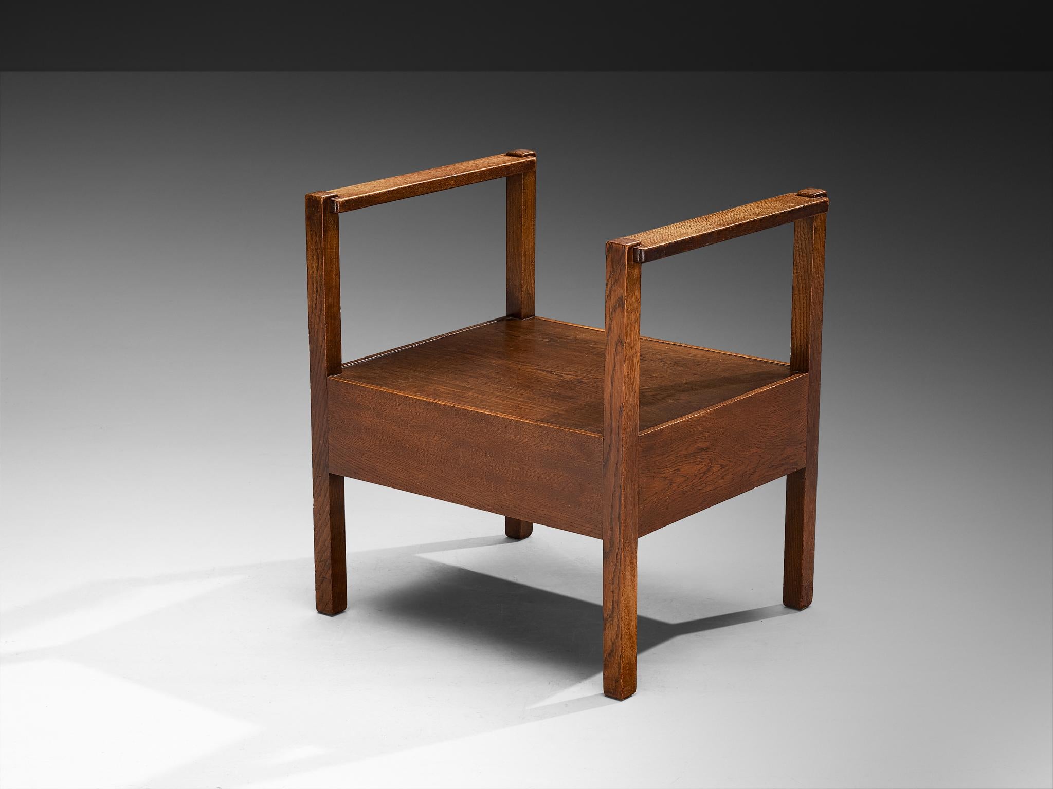 LOV Oosterbeek Dutch Art Deco Seating Set in Oak For Sale 1