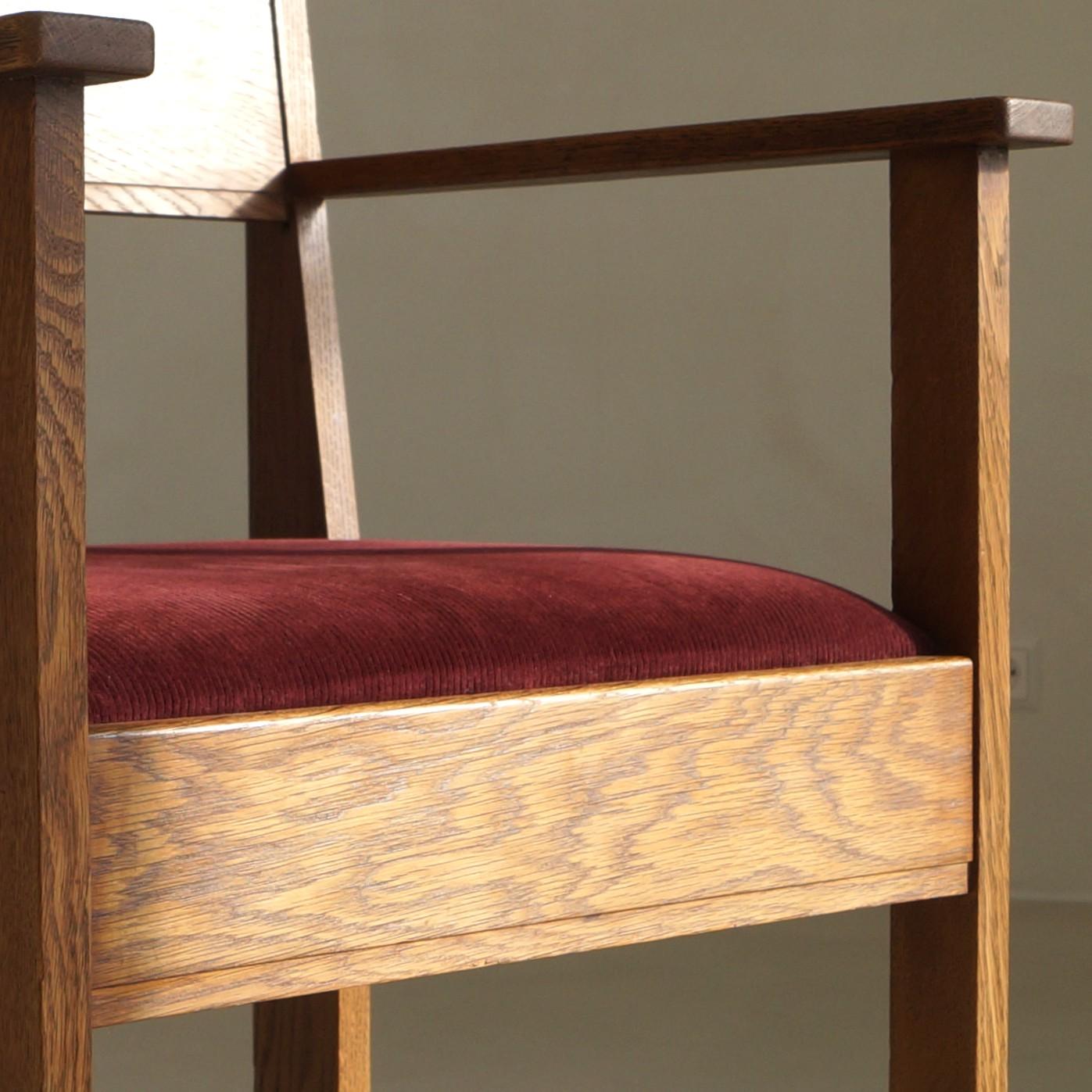 L.O.V. Oosterbeek rationalistischer Sessel oder Schreibtischstuhl, niederländisches Art Deco, 1920er Jahre im Angebot 6