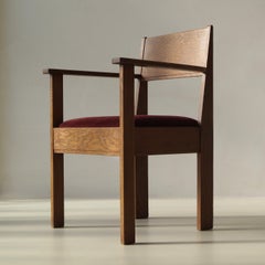 L.O.V. Oosterbeek rationalist armchair or desk chair, Dutch Art Deco, 1920s