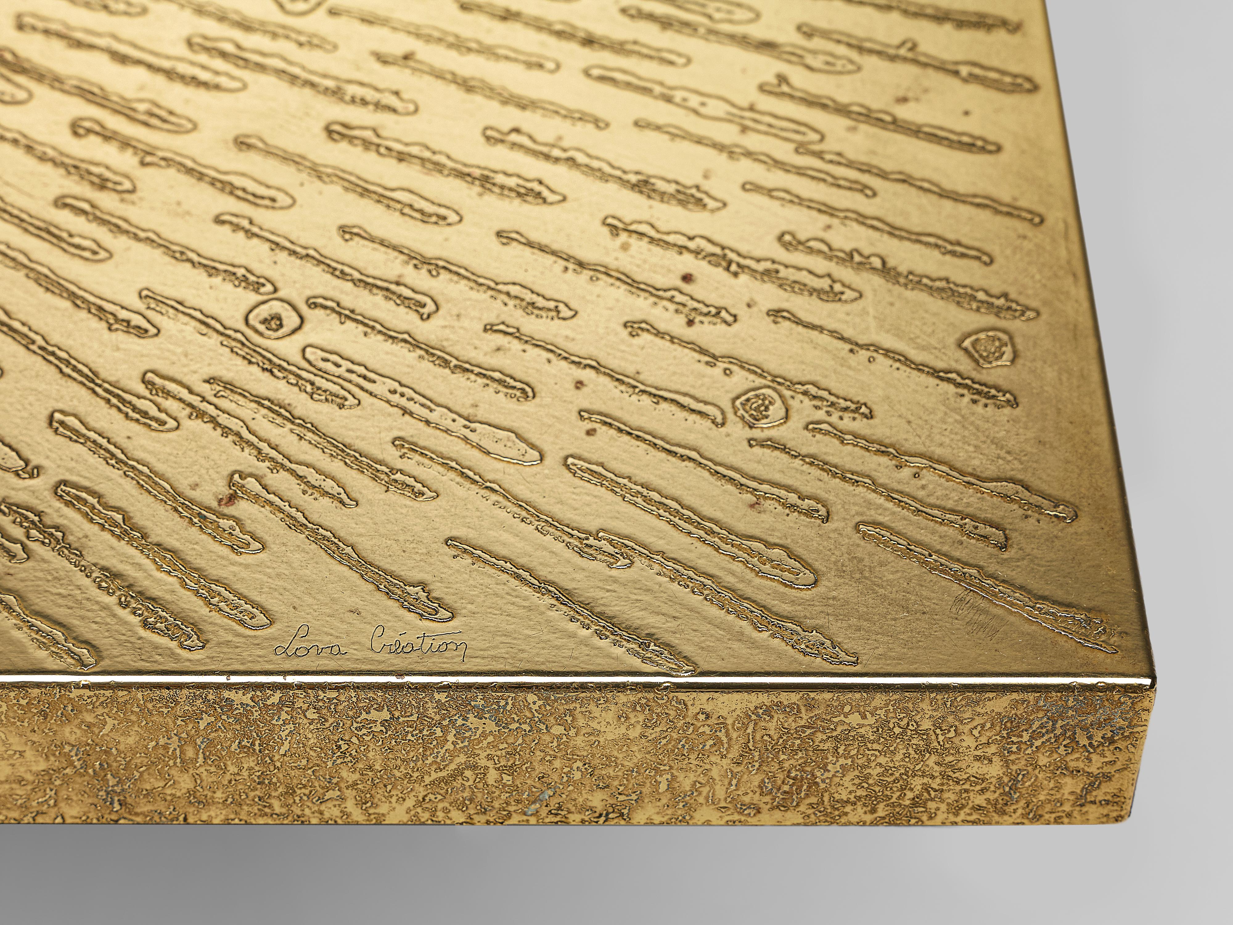 Lova Creation Etched Brass Coffee Table 1
