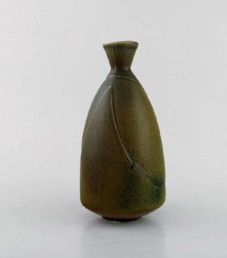 Scandinavian Modern Löva, Gustavsberg, Gabi Citron-Tengborg, Vase in Glazed Ceramic, 1960s