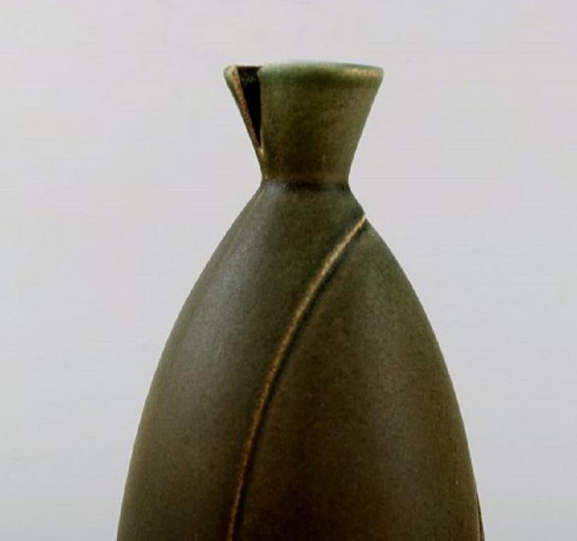 Swedish Löva, Gustavsberg, Gabi Citron-Tengborg, Vase in Glazed Ceramic, 1960s