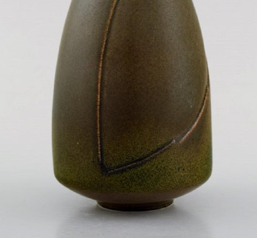Löva, Gustavsberg, Gabi Citron-Tengborg, Vase in Glazed Ceramic, 1960s In Good Condition In Copenhagen, DK