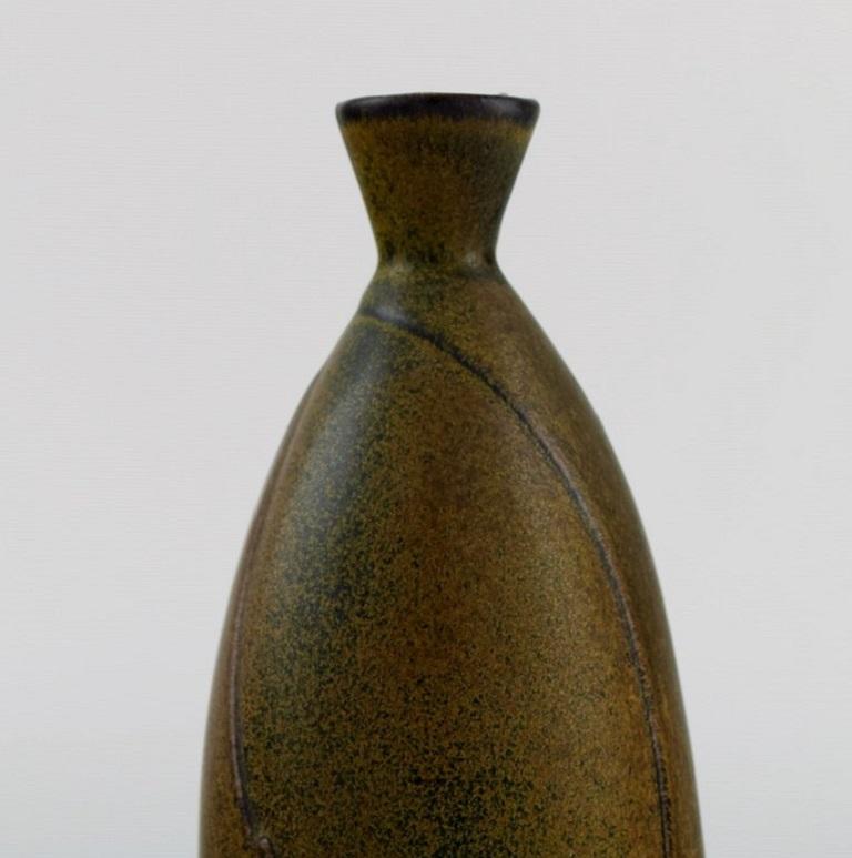 Scandinavian Modern Löva, Gustavsberg, Gabi Citron-Tengborg, Vase in Glazed Ceramics For Sale