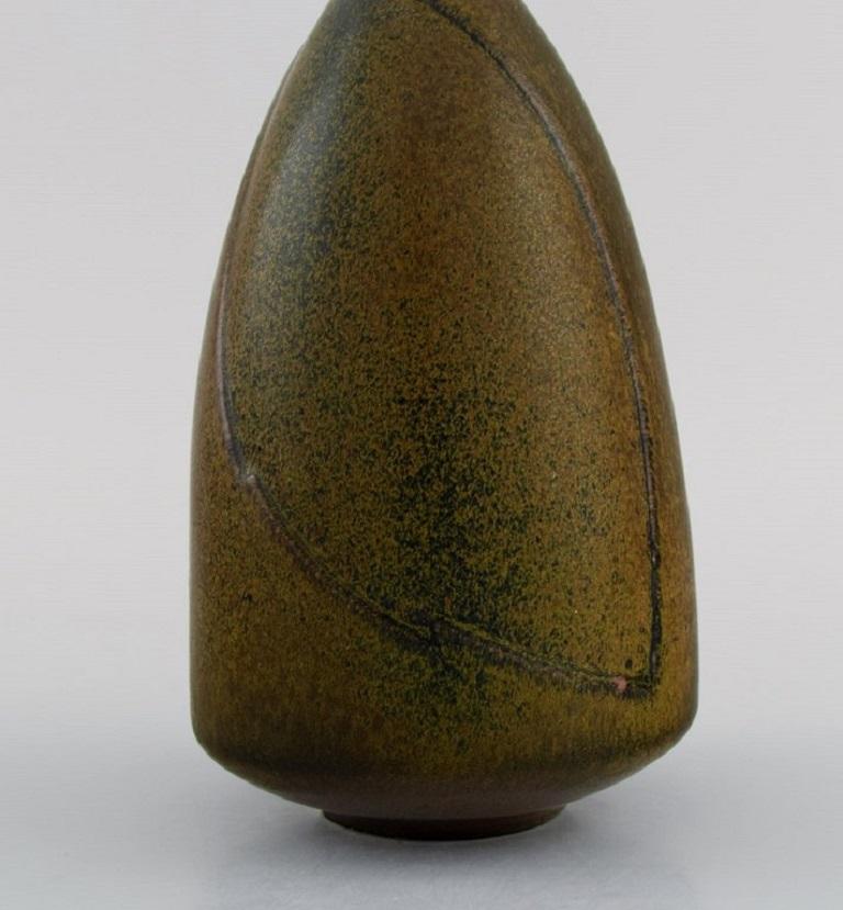 Vernissé Vase en céramique émaillée Gabi Citron-Tengborg pour Lva, Gustavsberg en vente