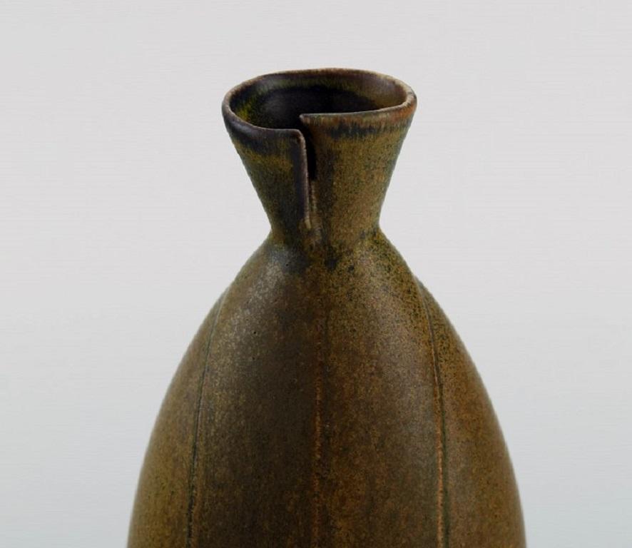 Löva, Gustavsberg, Gabi Citron-Tengborg, Vase in Glazed Ceramics In Excellent Condition For Sale In Copenhagen, DK