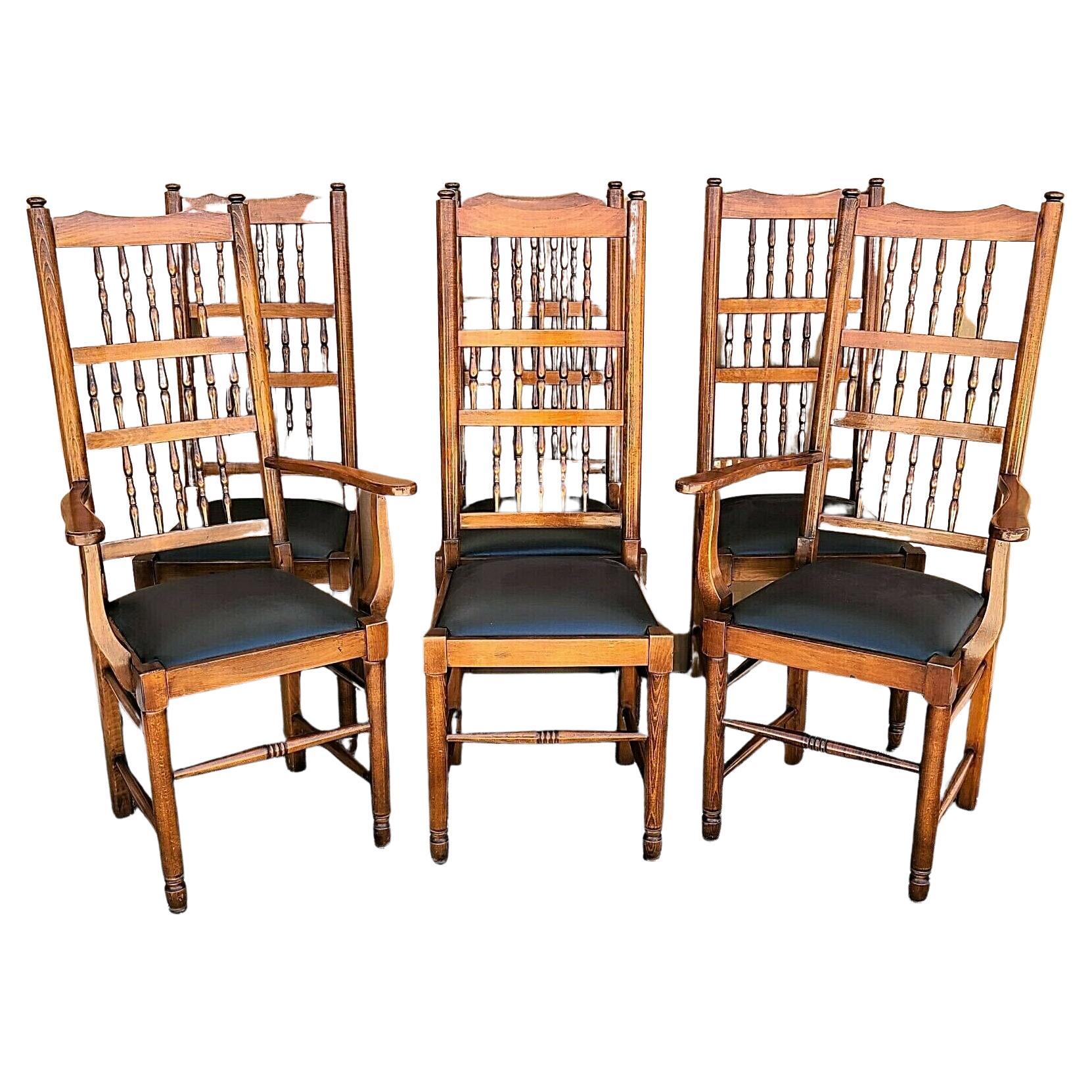 Lovato Luigi Tuscan Italian Dining Chairs, Set of 6 For Sale