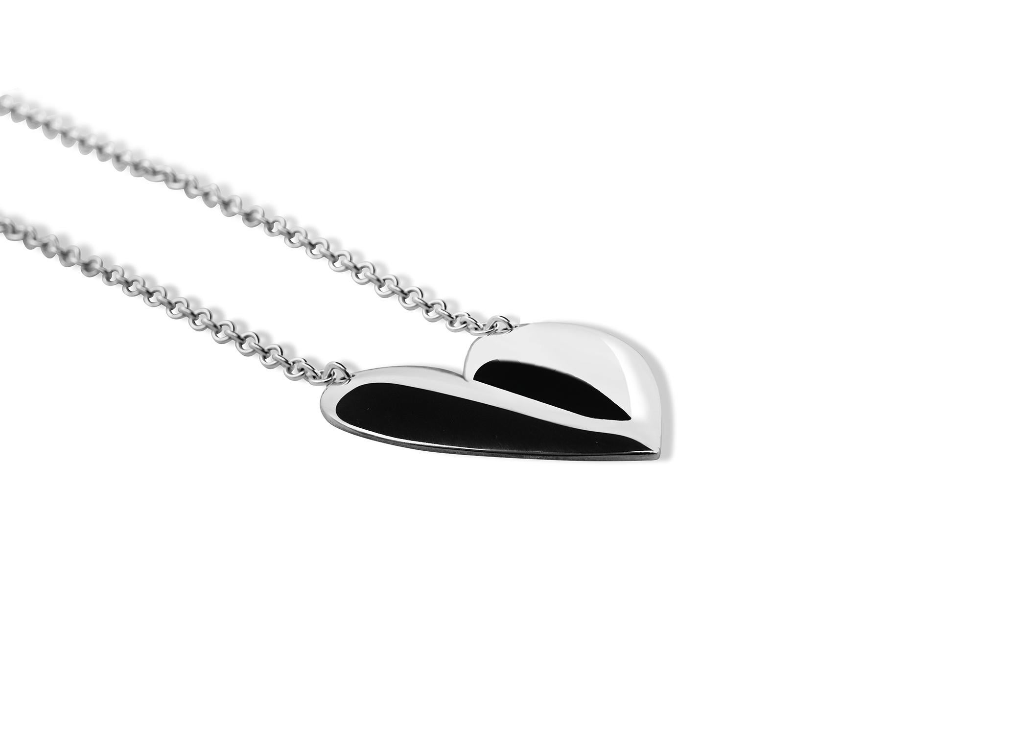Modern Love Abundant Heart Chest Plate Silver Necklace For Sale