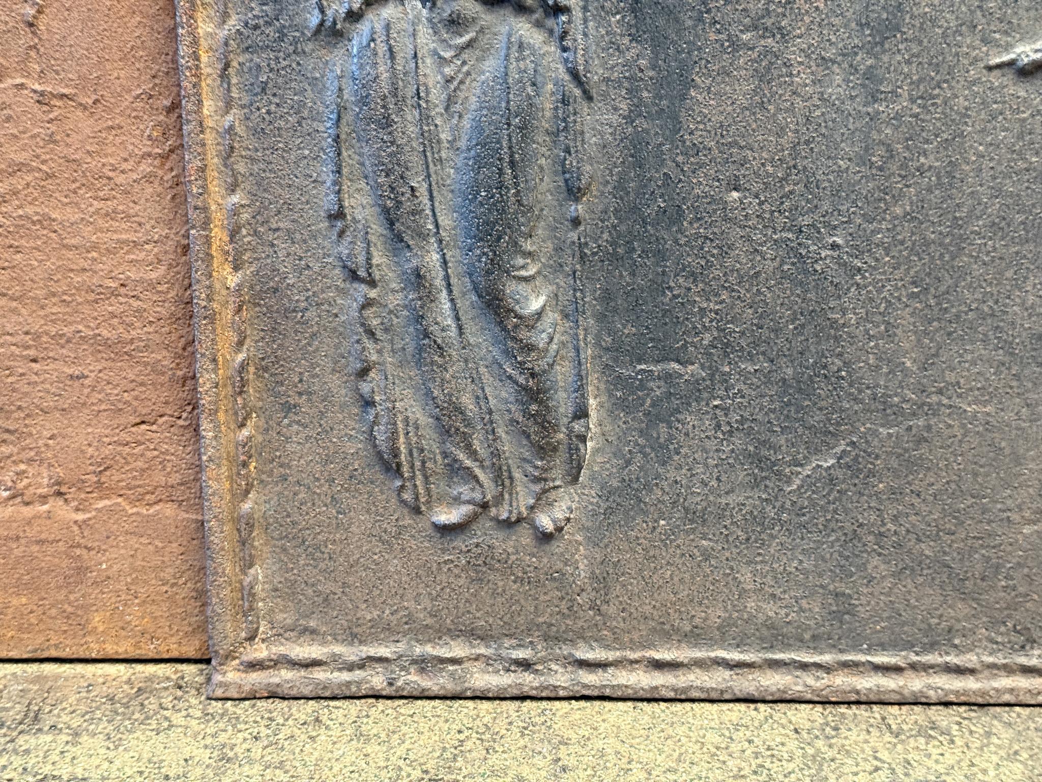 Plaque de cheminée néoclassique, France, début du 19e siècle en vente 5