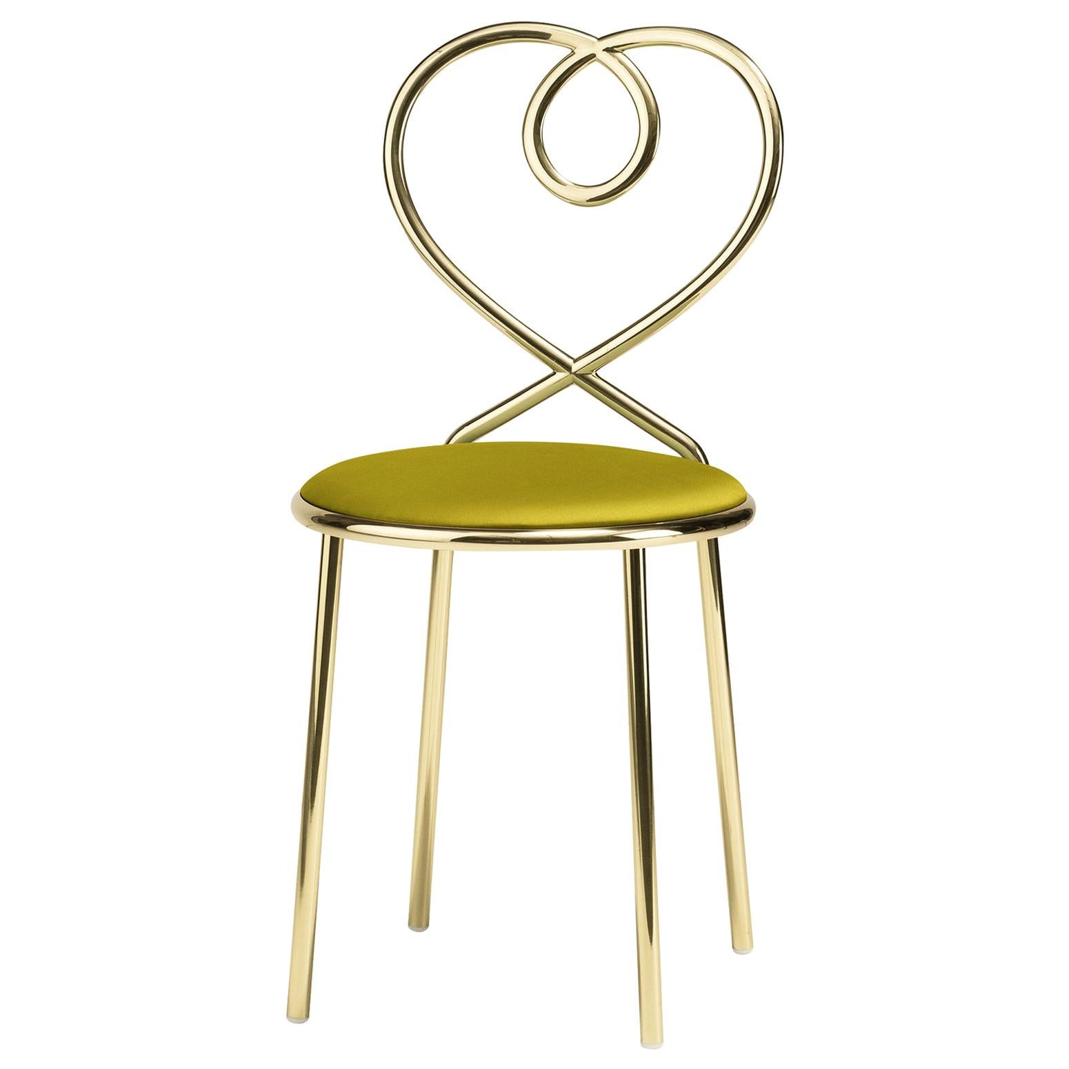 Part of the Love collection introduced at Milan Design Week 2018, this chair is a stunning addition to both a classic and a contemporary decor. As an accent chair in a living room or study, or to adorn a table in style, this chair is crafted of