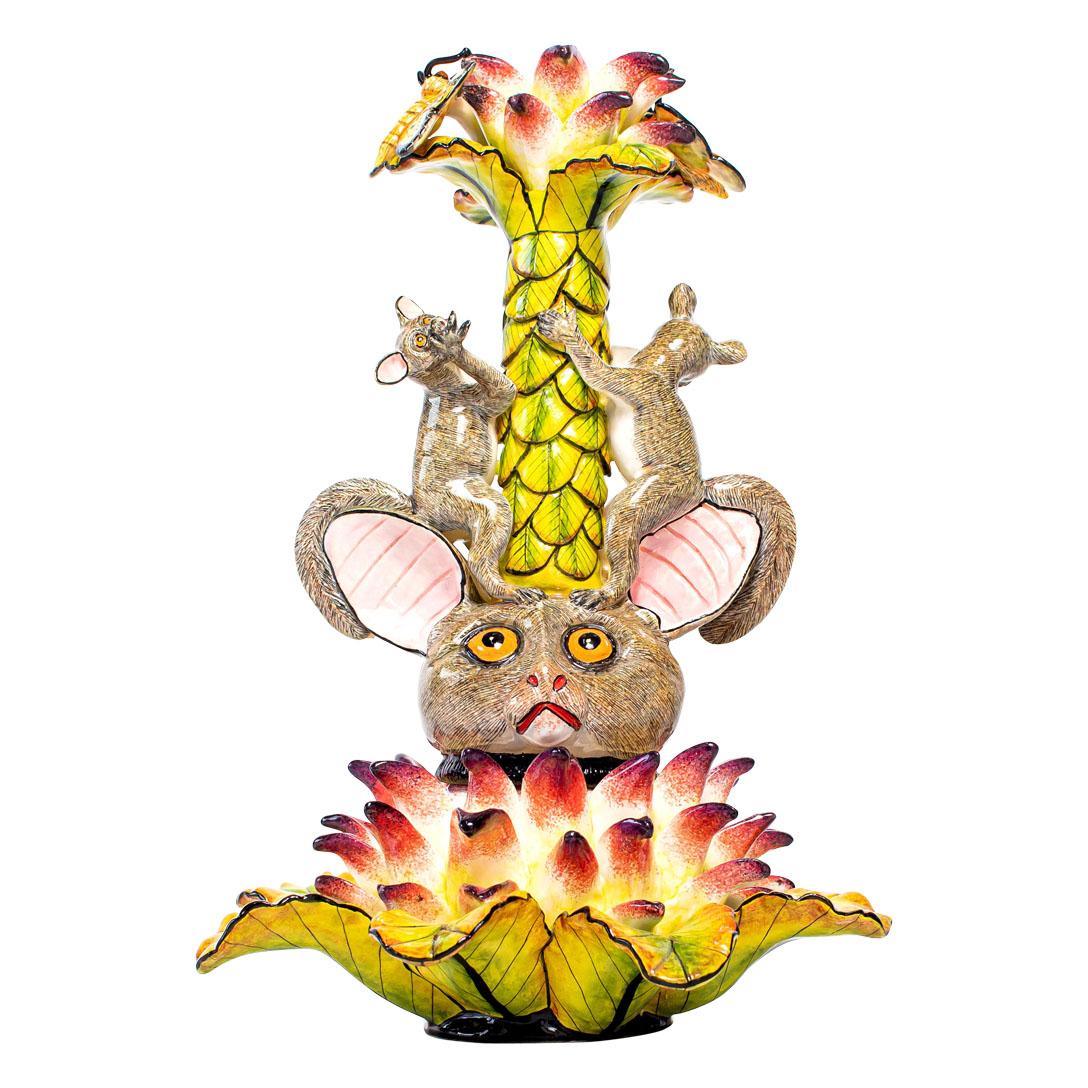 Love Art Candelabros de cerámica Bushbaby Hand Made in South Africa Cerámico en venta