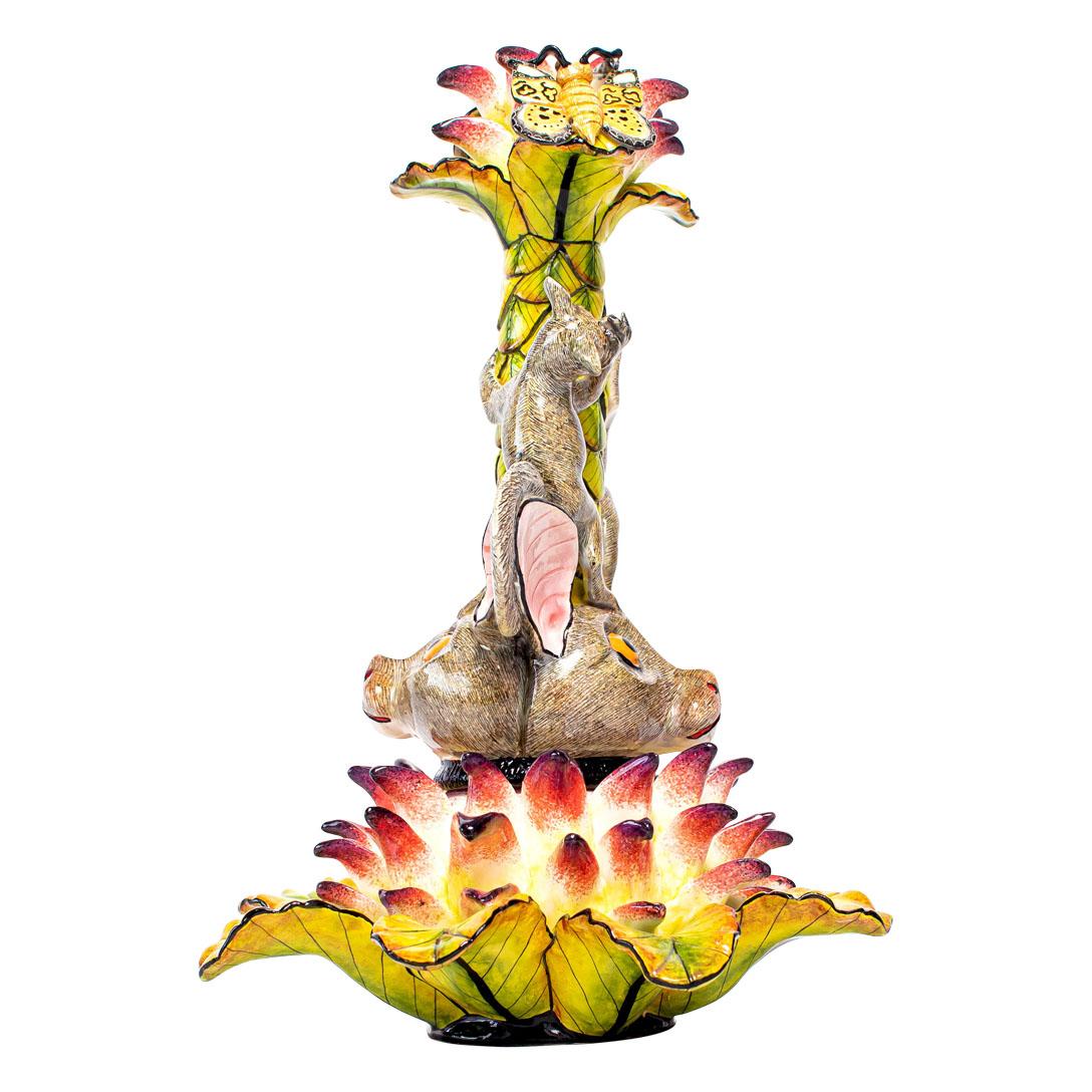 Love Art Candelabros de cerámica Bushbaby Hand Made in South Africa en venta 1