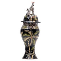  Love Art Ceramic Zebra Urn, hand made in South Africa