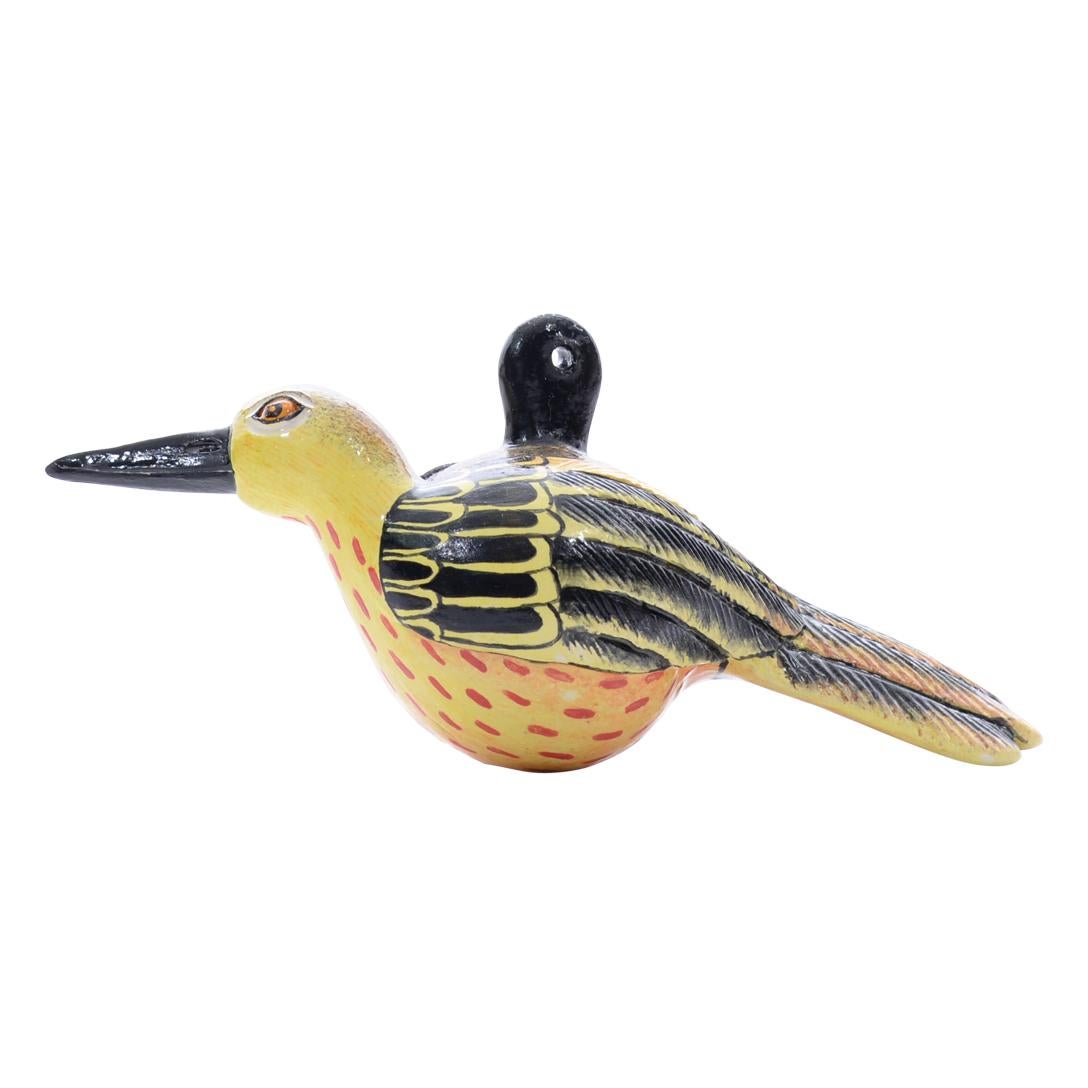 Hand-Painted Love Art Ceramics Bird Ornament, hand made in South Africa