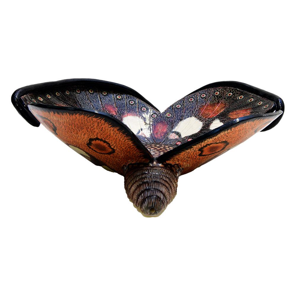 Hand-Painted Love Art Ceramics Butterfly Bowl, hand made in South Africa