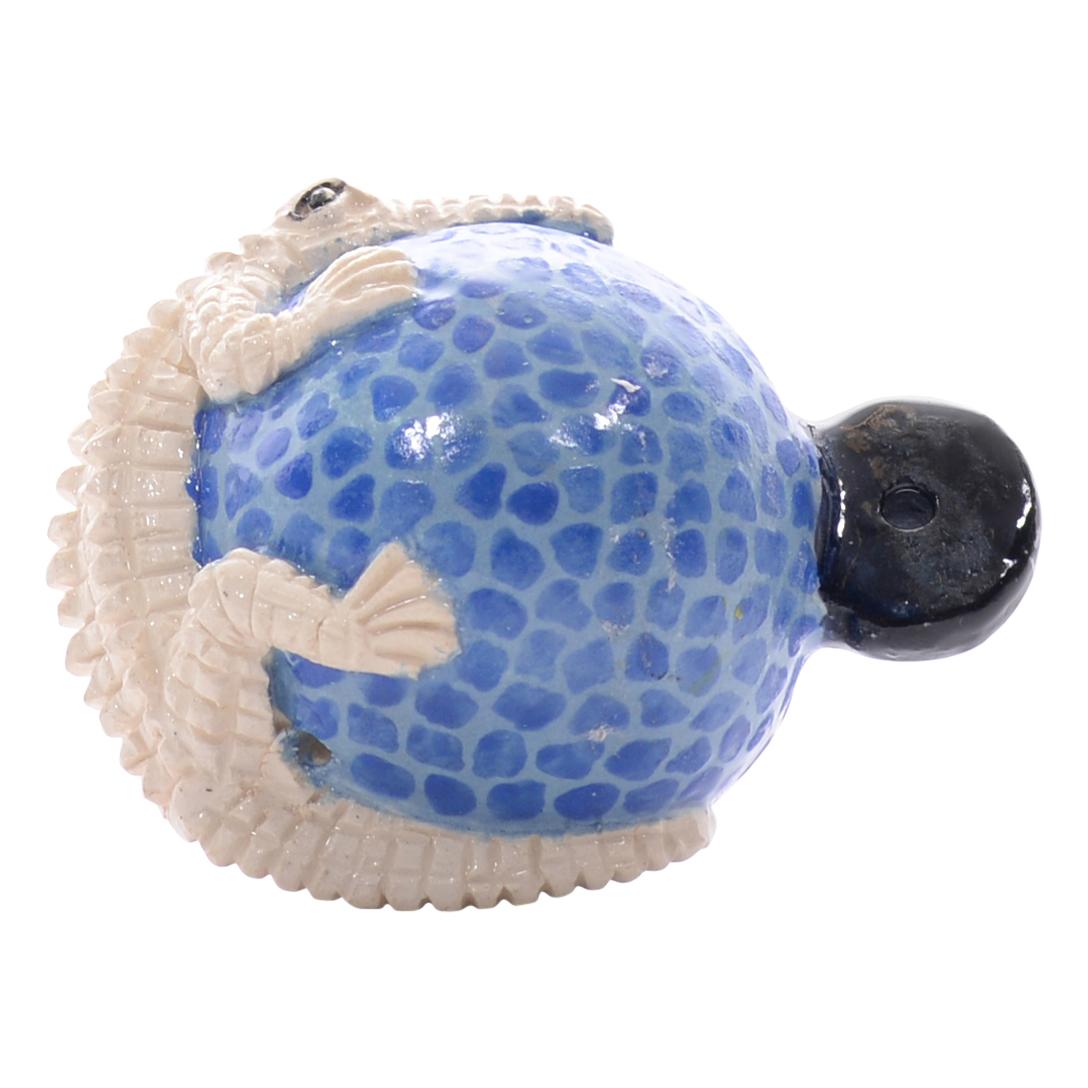 Love Art Ceramics Crocodile Ornament, hand made in South Africa In Excellent Condition In North Miami, FL