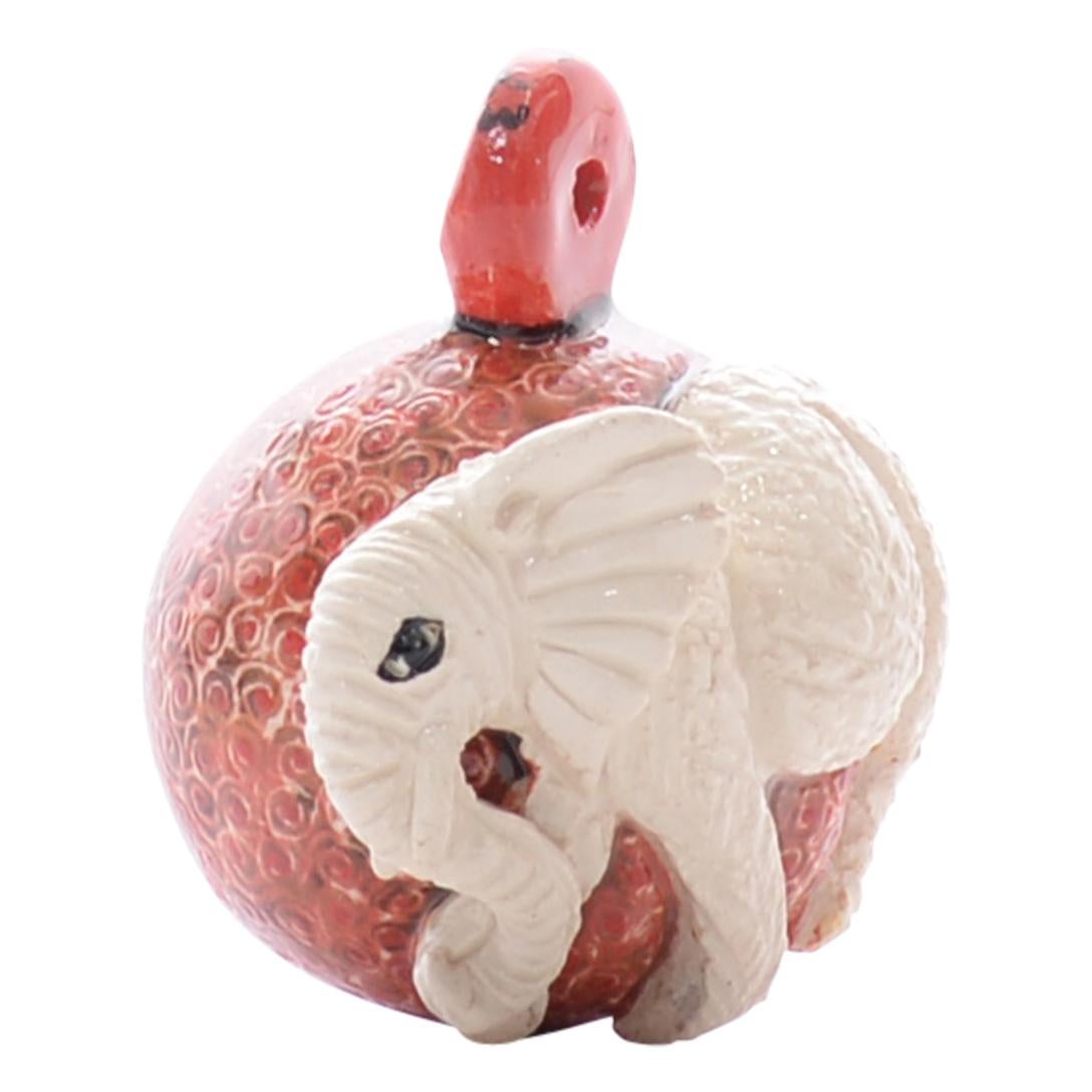 Hand-Painted Elephant Ceramic Ornament, hand made in South Africa