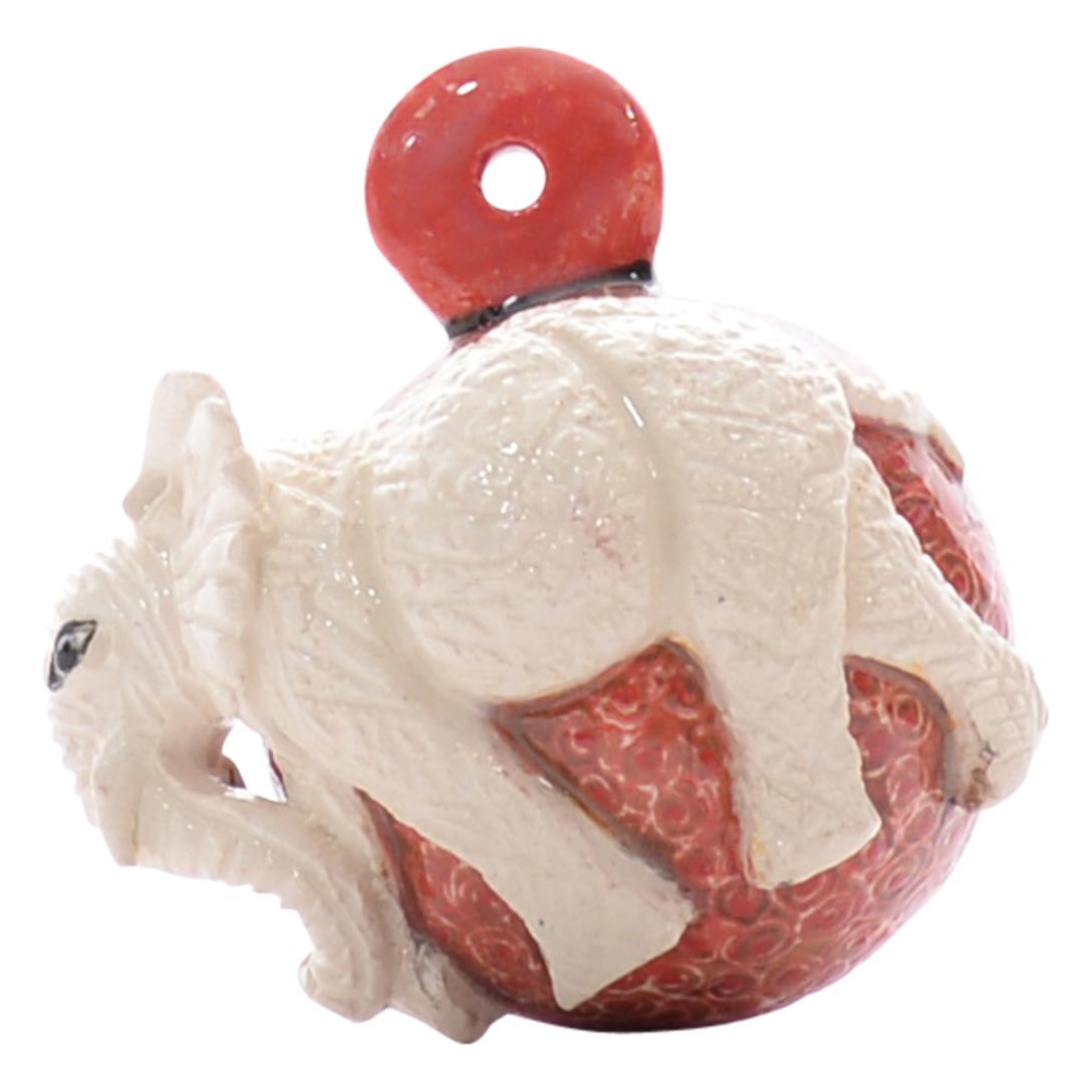 Elephant Ceramic Ornament, hand made in South Africa In Excellent Condition In North Miami, FL