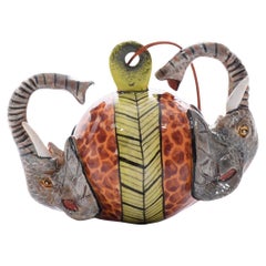 Ceramica Love Art Elephant Ornament, realizzata a mano in Sudafrica