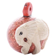 Love Art Ceramics Elephant Ornament, hand made in South Africa