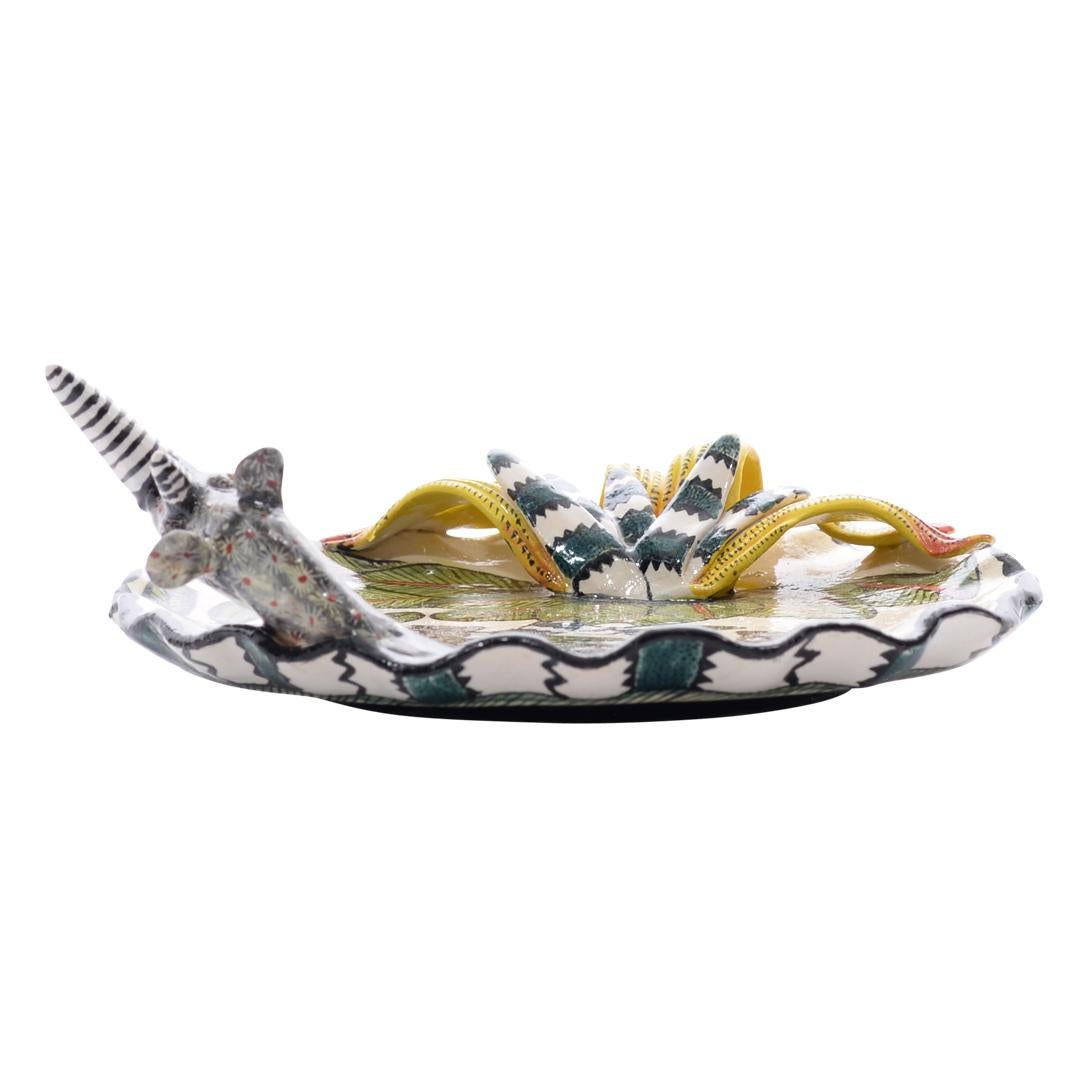Modern Love Art Ceramics Rhino  Coin Dish, hand made in South Africa