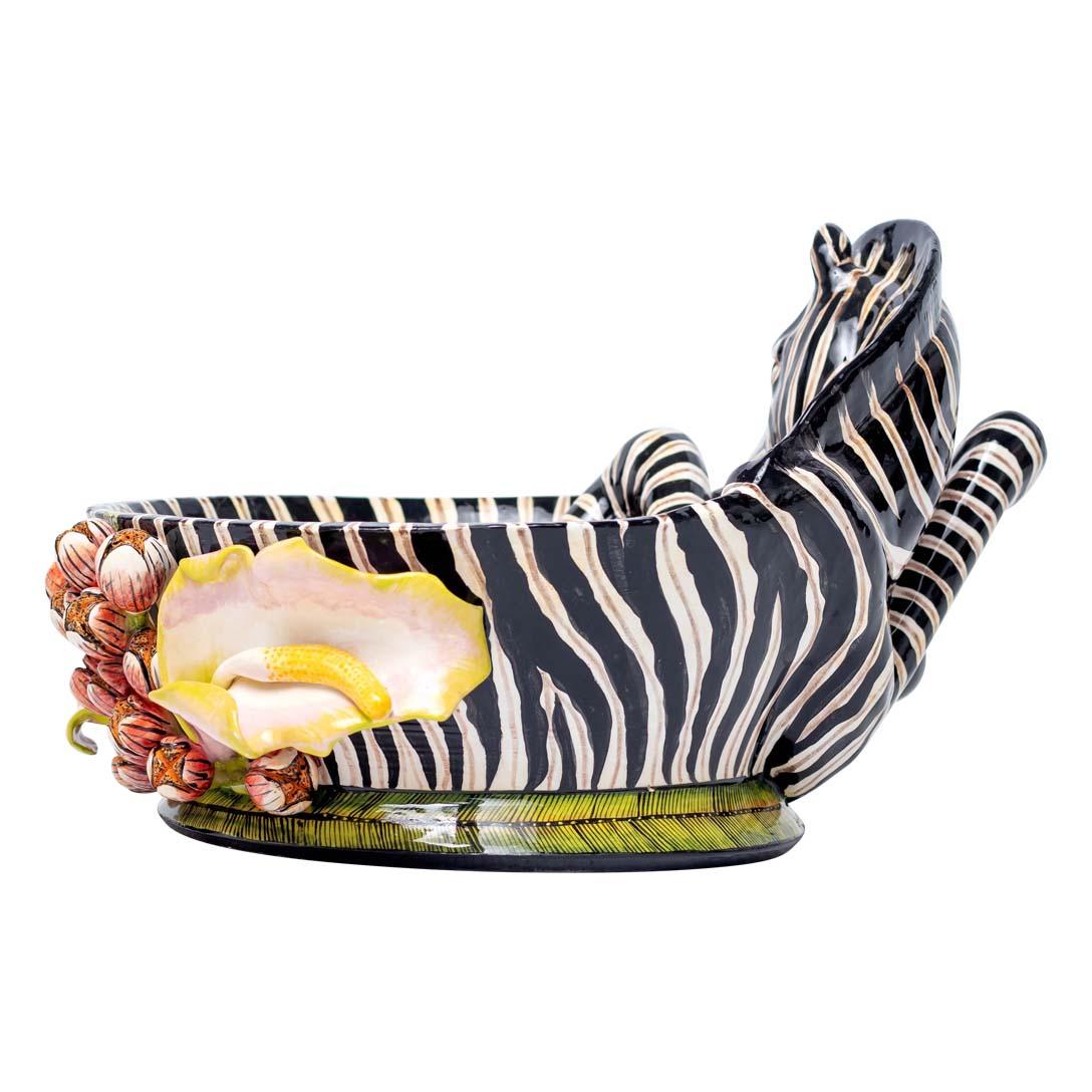 Modern Love Art Ceramics Zebra bowl, hand made in South Africa