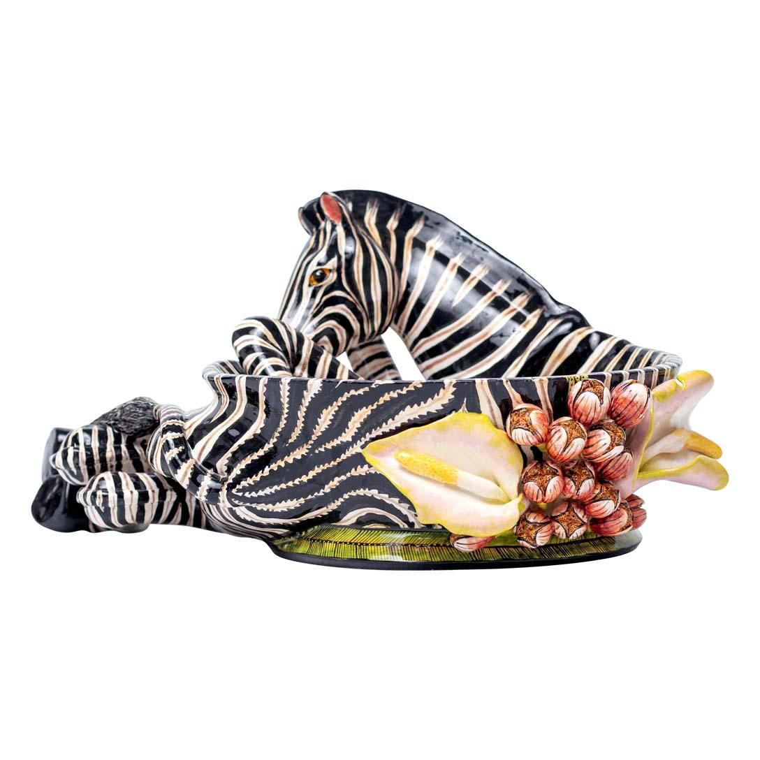 South African Love Art Ceramics Zebra bowl, hand made in South Africa