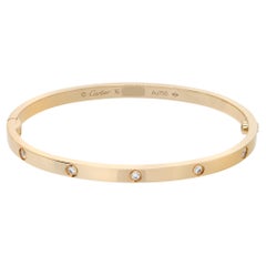 Love Bracelet, Small Model, 10 Diamonds. With Box And Screw Driver. Size 16.