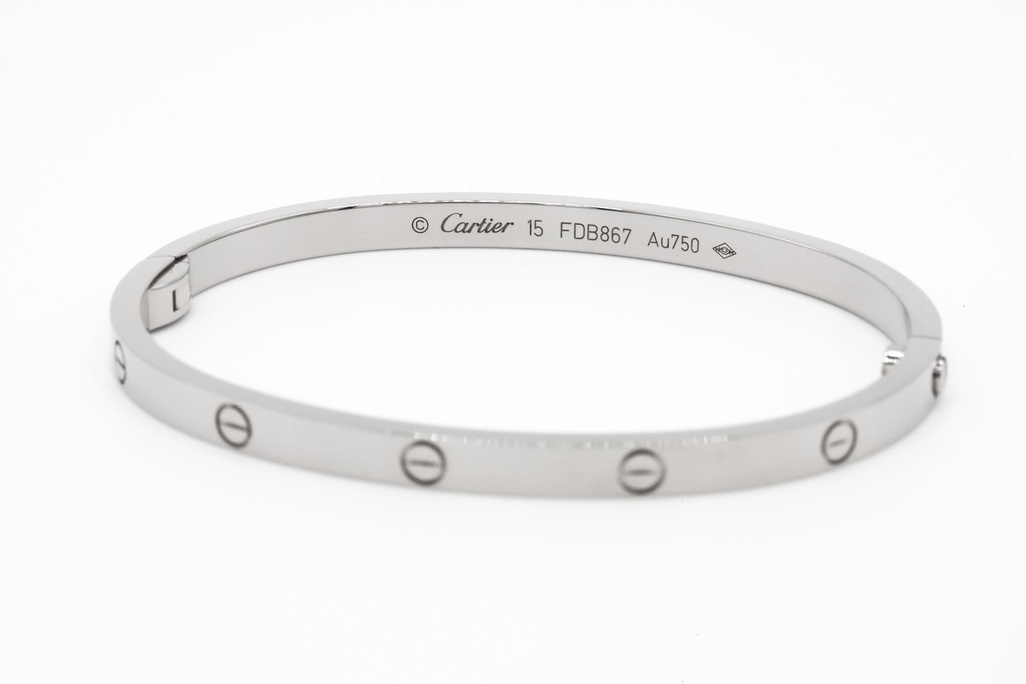 Pulsera del amor, modelo pequeño talla 15 en Excelente estado para la venta en Los Angeles, CA