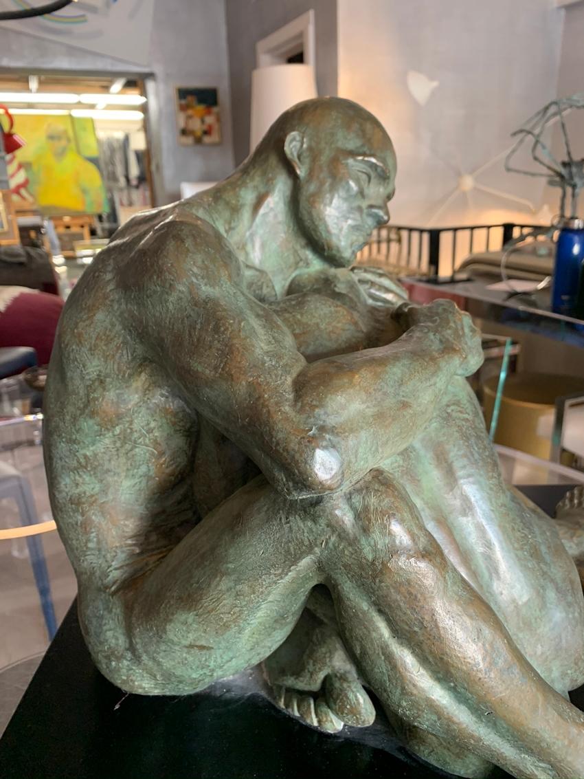 American LOVE, Bronze Sculpture by Norma Goldberg Dated 1977 For Sale