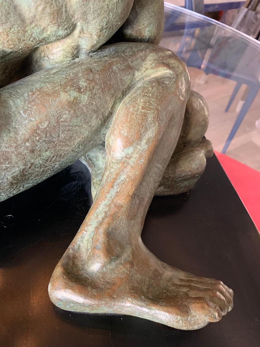 LOVE, Bronze Sculpture by Norma Goldberg Dated 1977 In Good Condition For Sale In Los Angeles, CA