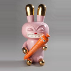 Escultura de cerámica Zanahoria amorosa de Massimo Giacon para Superego Editions, Italia