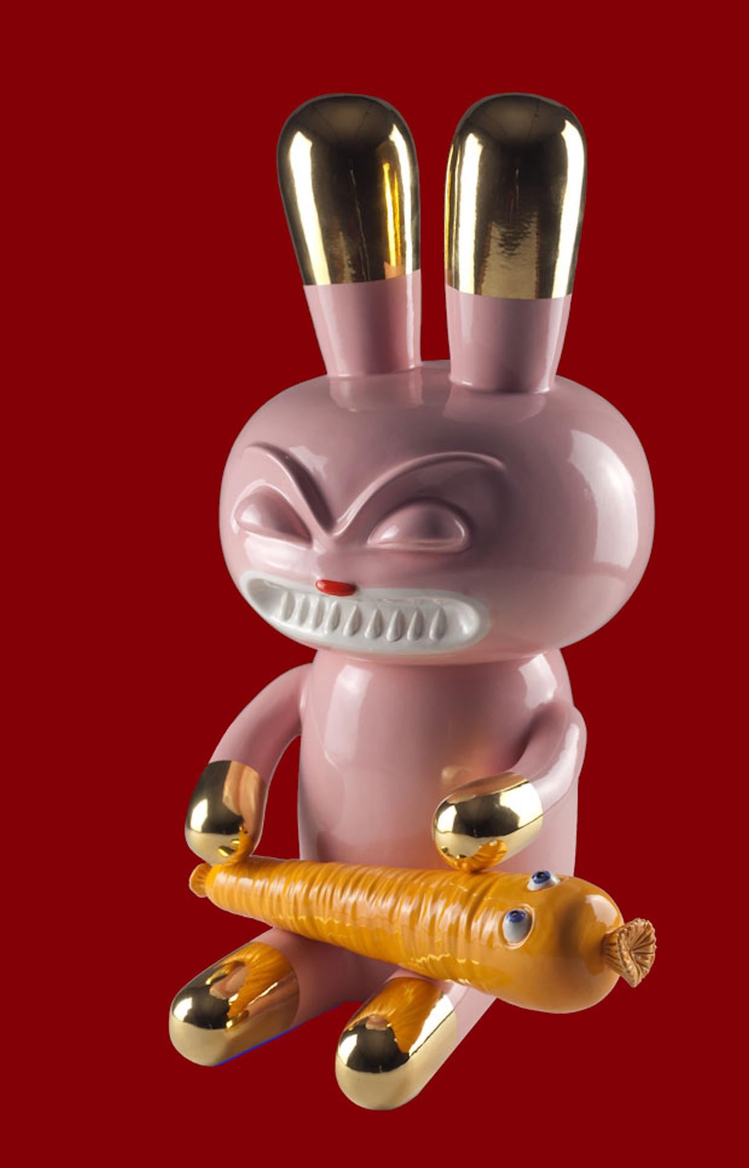 Contemporary Love Carrot Ceramic Sculpture by Massimo Giacon for Superego Editions, Italy For Sale