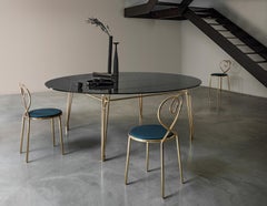 Love Chair in Anis with Polished Brass by Nika Zupanc