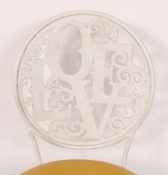 Love Chairs by Arthur Umanoff Mid Century Modern Iron Dining Patio Set of Four