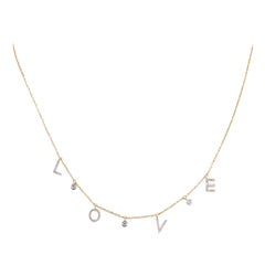 Collana Love Charm con diamanti in oro 14K (certificato)